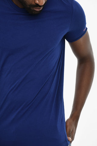 Solid Color Cotton Underwear Crew-neck T-shirt