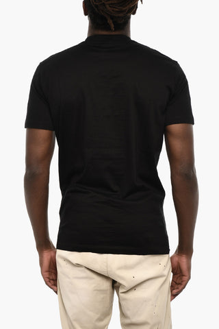 T-shirt Girocollo a Tinta Unita con Strass