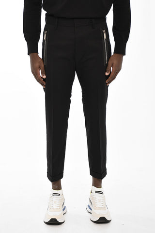 Cuffed Hem Cotton Pants