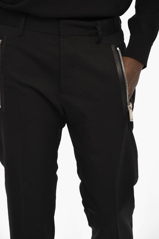 Cuffed Hem Cotton Pants
