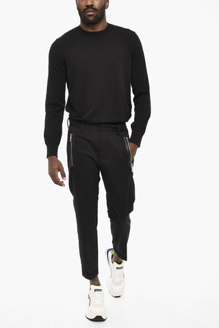 Cuffed Hem Cotton Pants