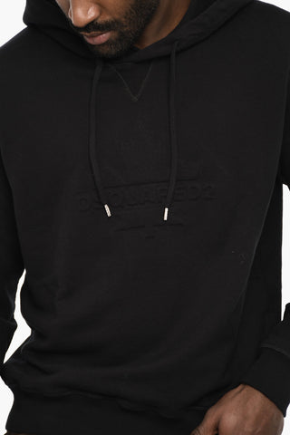Solid Color Hoodie with Embossed Logo