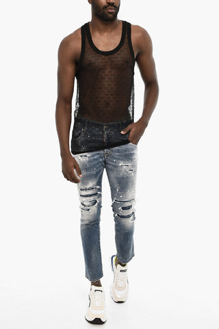 All-Over Monogram Sheer Underwear Tank Top