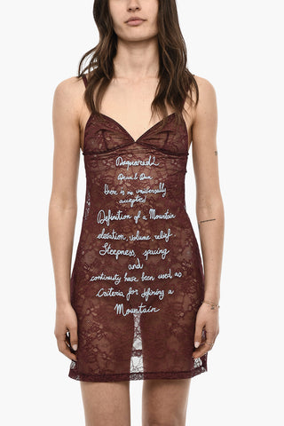 UNDERWEAR Embroidered Lace Slip Dress