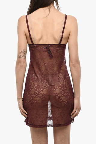 UNDERWEAR Embroidered Lace Slip Dress