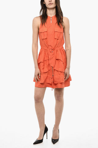 Ärmelloses Utility-Kleid Aus Seide