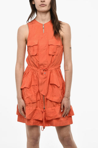 Ärmelloses Utility-Kleid Aus Seide
