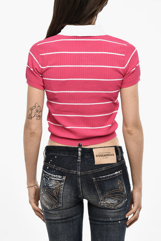 Two-Tone Striped Polo