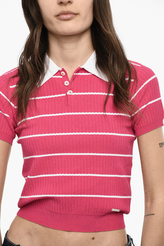 Two-Tone Striped Polo
