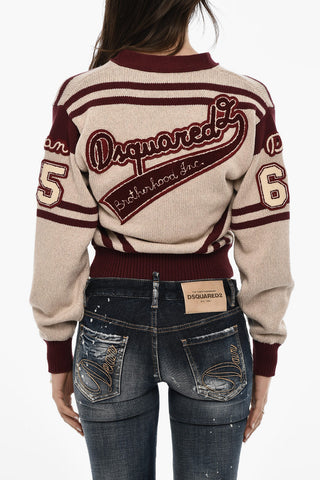 V-Neck Sweater with Contrasting Trims