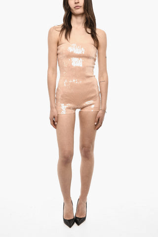 Sleeveless Jumpsuit With Allover Sequins