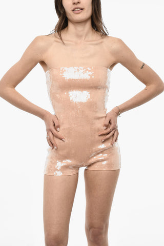 Sleeveless Jumpsuit With Allover Sequins