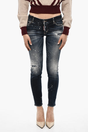 Jeans Distressed Effetto Splatter