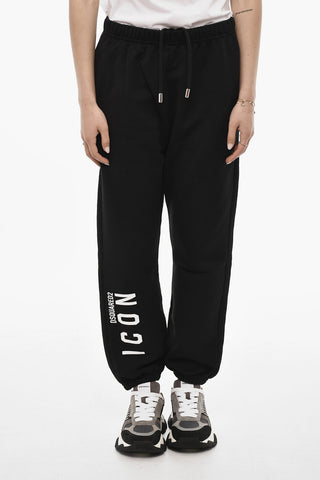 Joggers ICON In Cotone Felpato a Vita Bassa