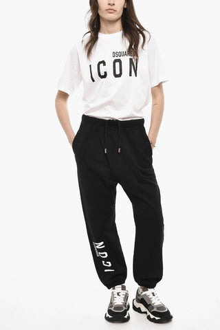 Joggers ICON In Cotone Felpato a Vita Bassa