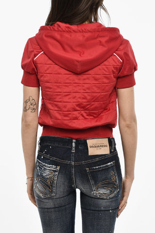 Cropped Hoodie with Zip Closure
