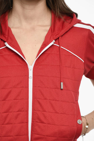 Cropped Hoodie with Zip Closure