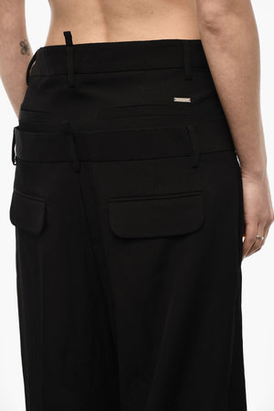 Pantaloni Chino In Lana Doppio Strato 