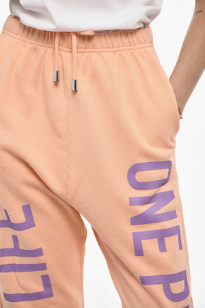 Lightweight Cotton Joggers with 2 Pockets and Side Print