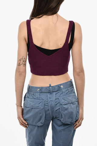 Cropped-Stricktop aus Wolle
