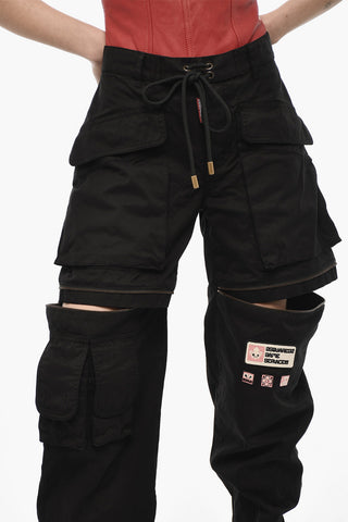 Casual Cotton Pants with Zip Details