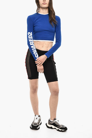 UNDREWEAR Long Sleeved Cropped Pajama Top With Logo Print
