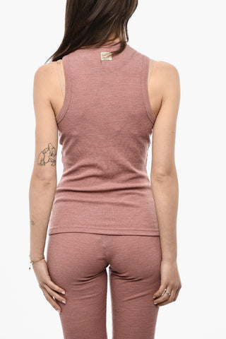 Buttoned Ribbed Tank Top