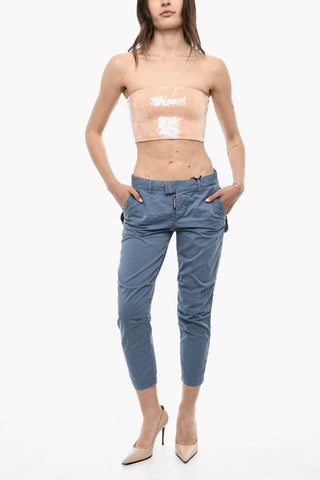 Distressed Effect Cotton pants