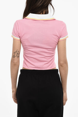 Cropped Asimmetrical Cut Polo