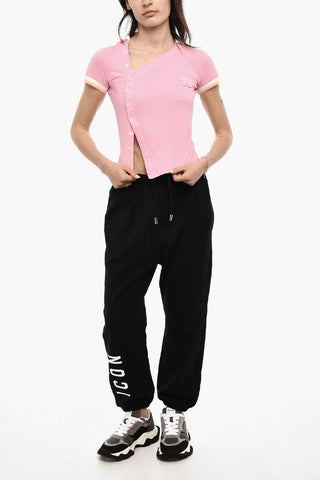 Cropped Asimmetrical Cut Polo