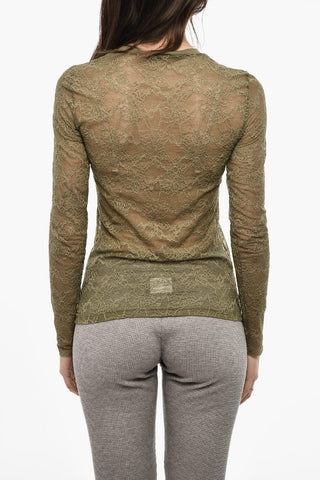 Solid Color Lace Top