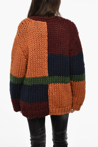 Cable Knit V-Neck Maxi Cardigan