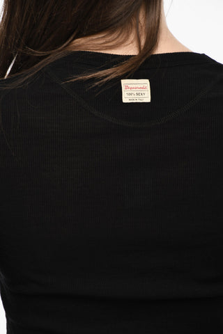 Ribbed Long Sleeved Crewneck Pajama Top