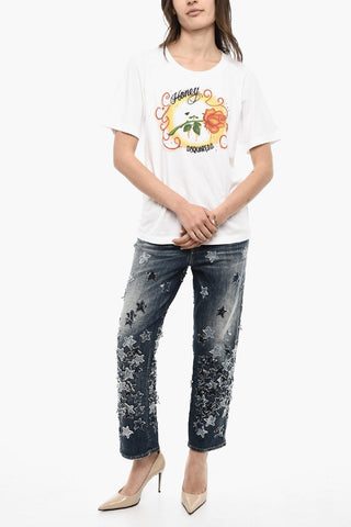 Cotton Printed Crewneck T-shirt