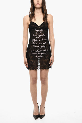 UNDERWEAR Embroidered Lace Slip Dress