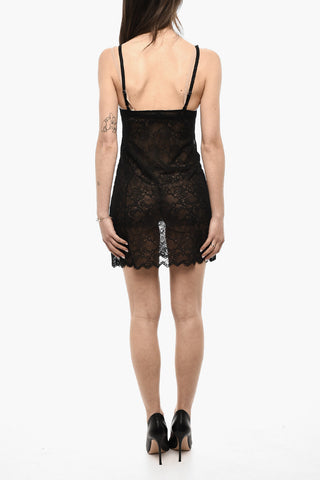 UNDERWEAR Embroidered Lace Slip Dress
