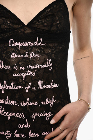 UNDERWEAR Embroidered Lace Slip Dress