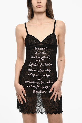 UNDERWEAR Embroidered Lace Slip Dress