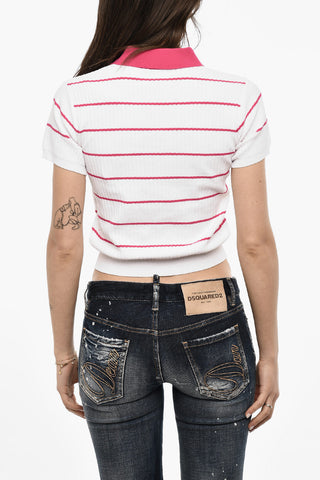 Two-Tone Striped Polo
