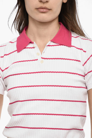 Two-Tone Striped Polo