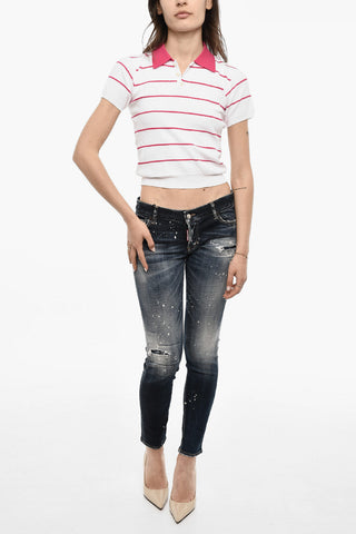 Two-Tone Striped Polo