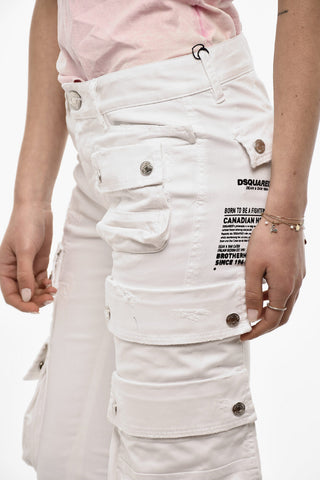 Pantaloni Cargo Skinny A Vita Bassa