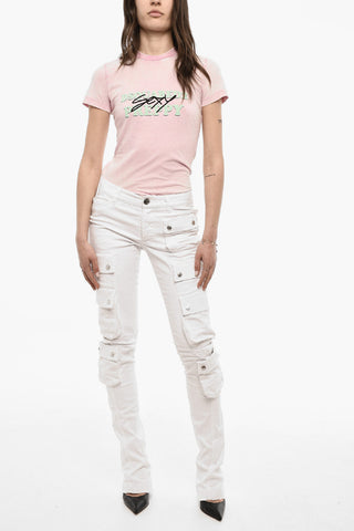 Pantaloni Cargo Skinny A Vita Bassa