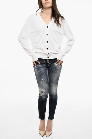 Lightweight Cotton Cardigan with Double Breast Pockets