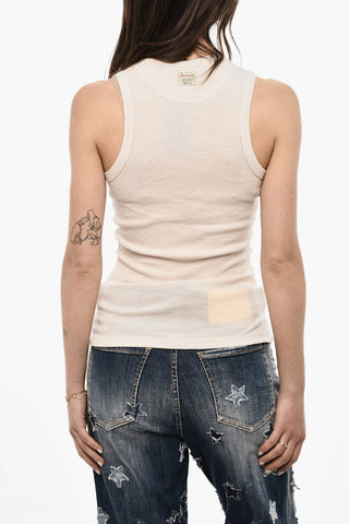 Ribbed V-neck Top