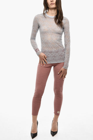 UNDERWEAR Long Sleeved Lace Pajama Top