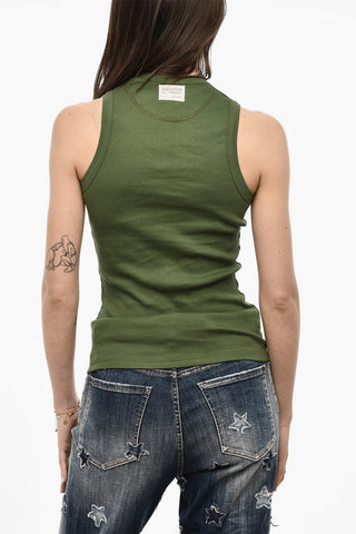 Ribbed V-neck Top