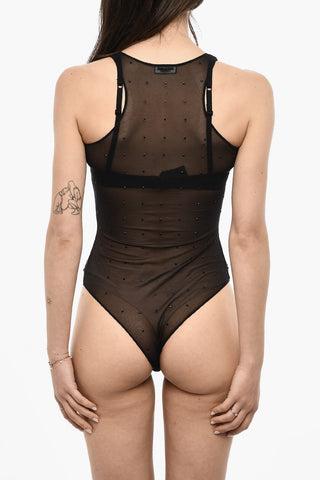 Transparenter Body mit Strass