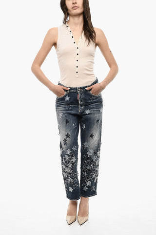 Jeans Effetto Vintage Patchwork