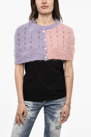 Cappa Crop Bicolore con Dettagli Cut-Out